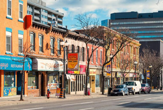 Downtown Main Street Hamilton Ontario