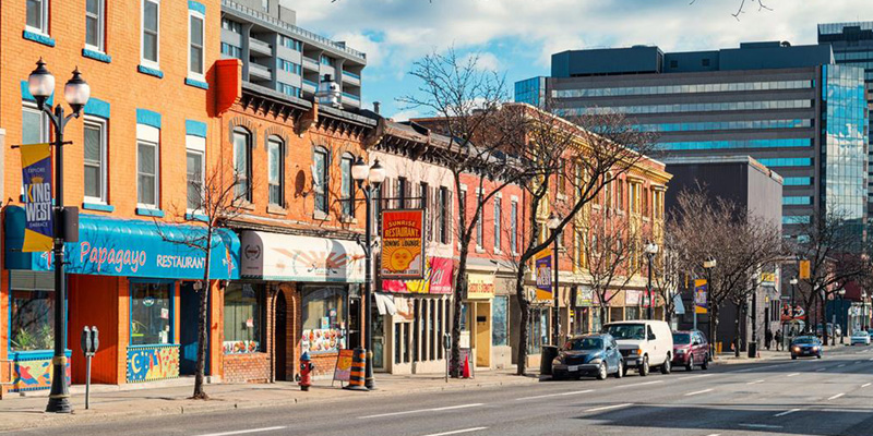 Downtown Main Street Hamilton Ontario