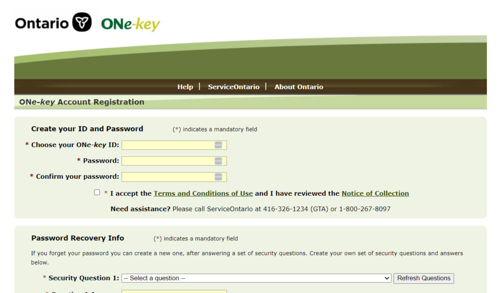 ONe-Key Account Registration