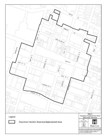 Downtown Hamilton BIA Boundary Map thumbnail