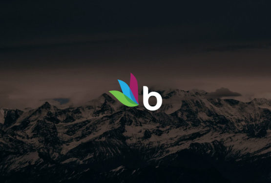 Beleave logo on backdrop of mountains