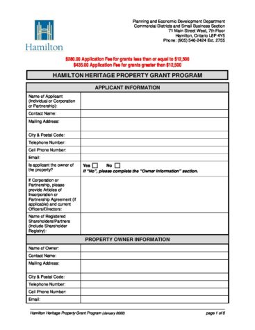 Hamilton Heritage Property Grant Application 2022 thumbnail