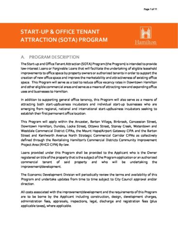 Start-up and Office Tenant Attraction Program 2022 thumbnail