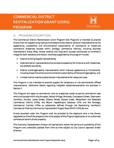Commercial District Revitalization Grant Program Terms (Sept 2023) thumbnail