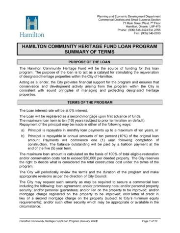 Program Description and Application Heritage Loan thumbnail