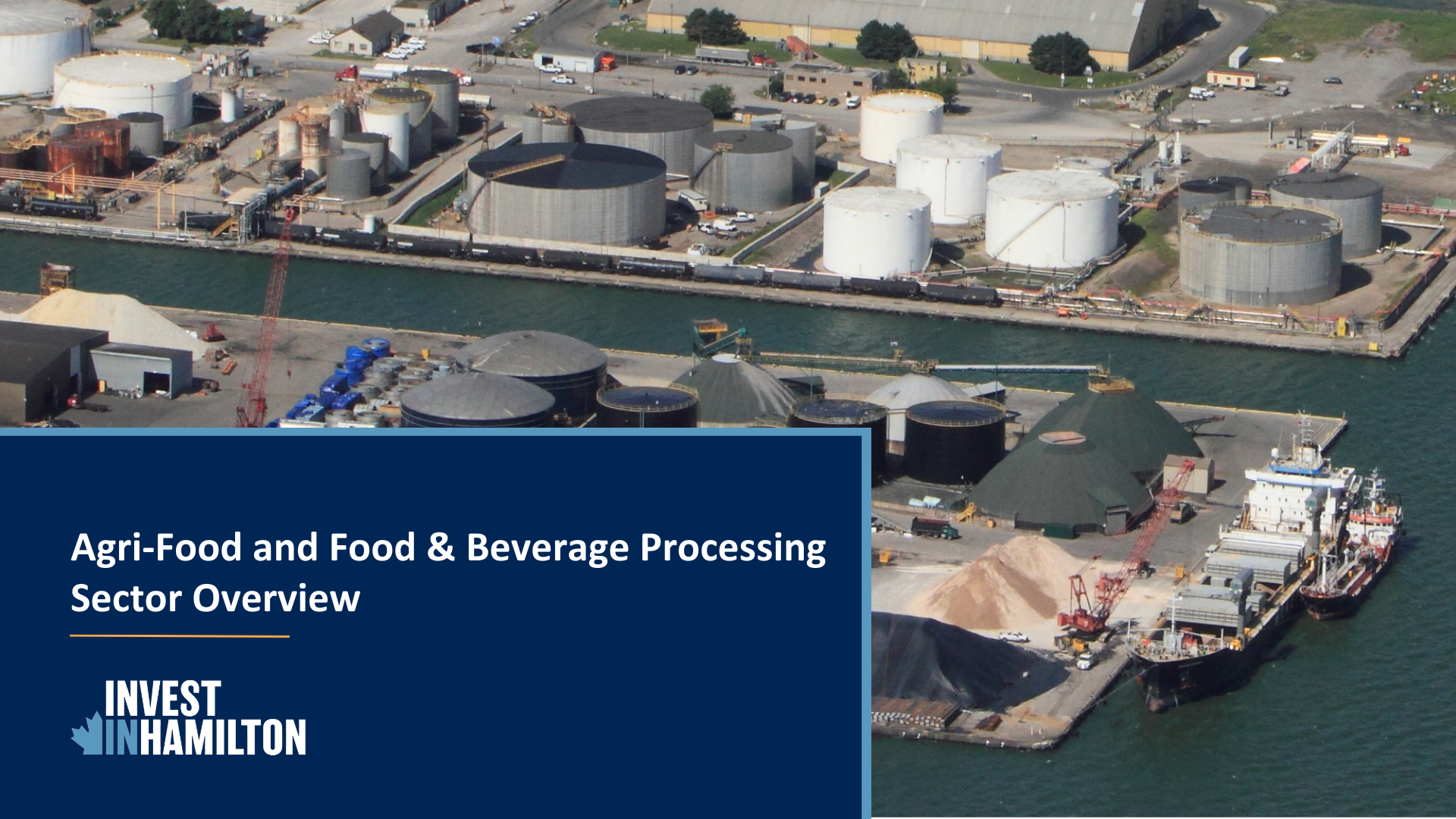 The cover page for the City of Hamilton Economic Development Office's Agri-Food and Food and Beverage Processing Sector Overview