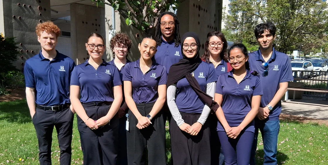Nine City of Hamilton co-op students pose for a photo during their 2026 Employment Inventory Survey initiative.