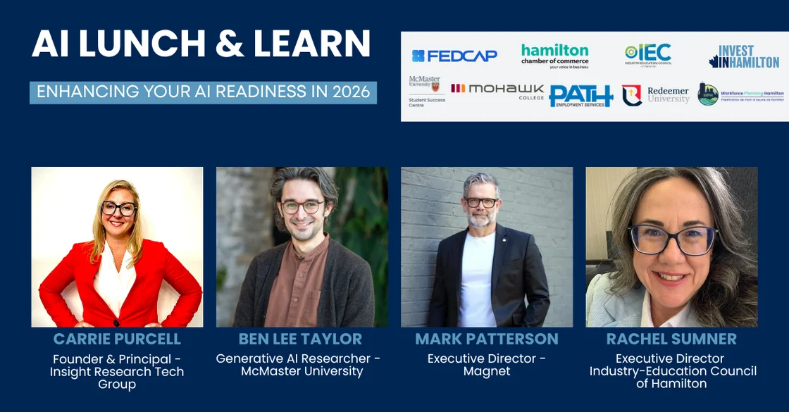 AI Launch and Learn ad with the tagline: "Enhancing Your AI Readiness in 2026"