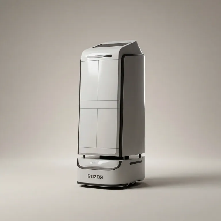 A photo of the ROZOR Delivery Robot